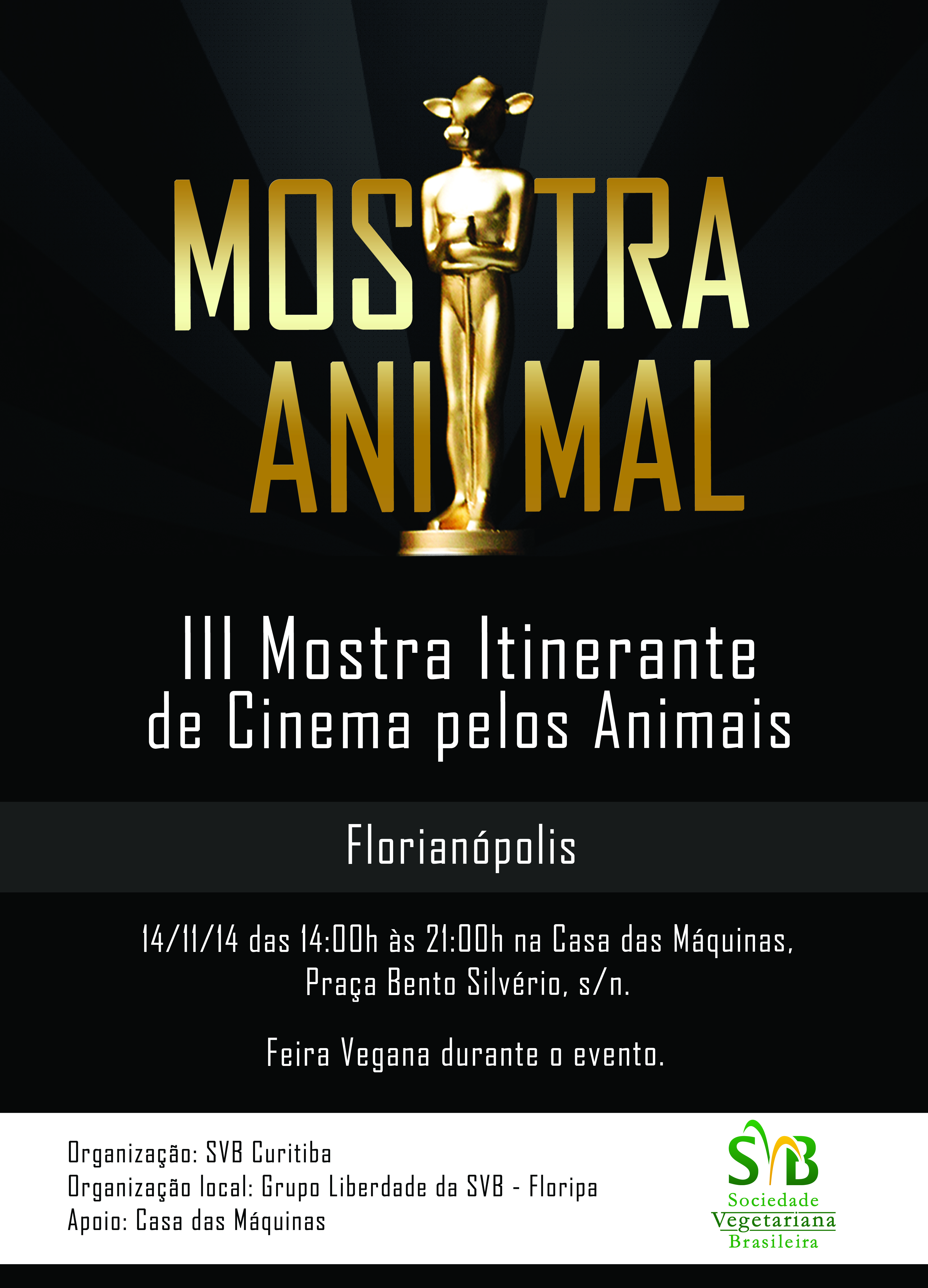 Mostra internacional de cinema pelos animais em Florianópolis