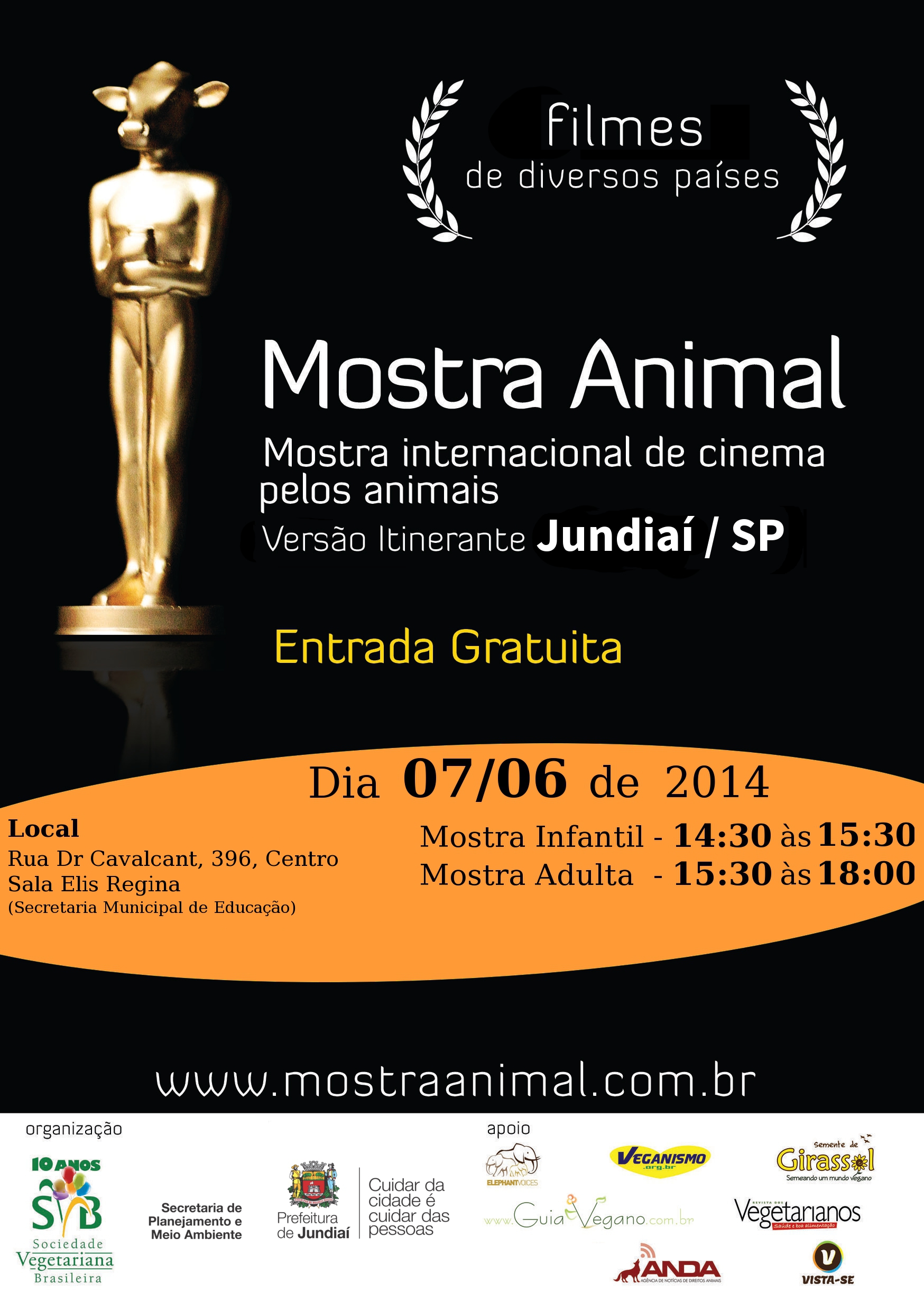 Mostra internacional de cinema pelos animais em Salvador